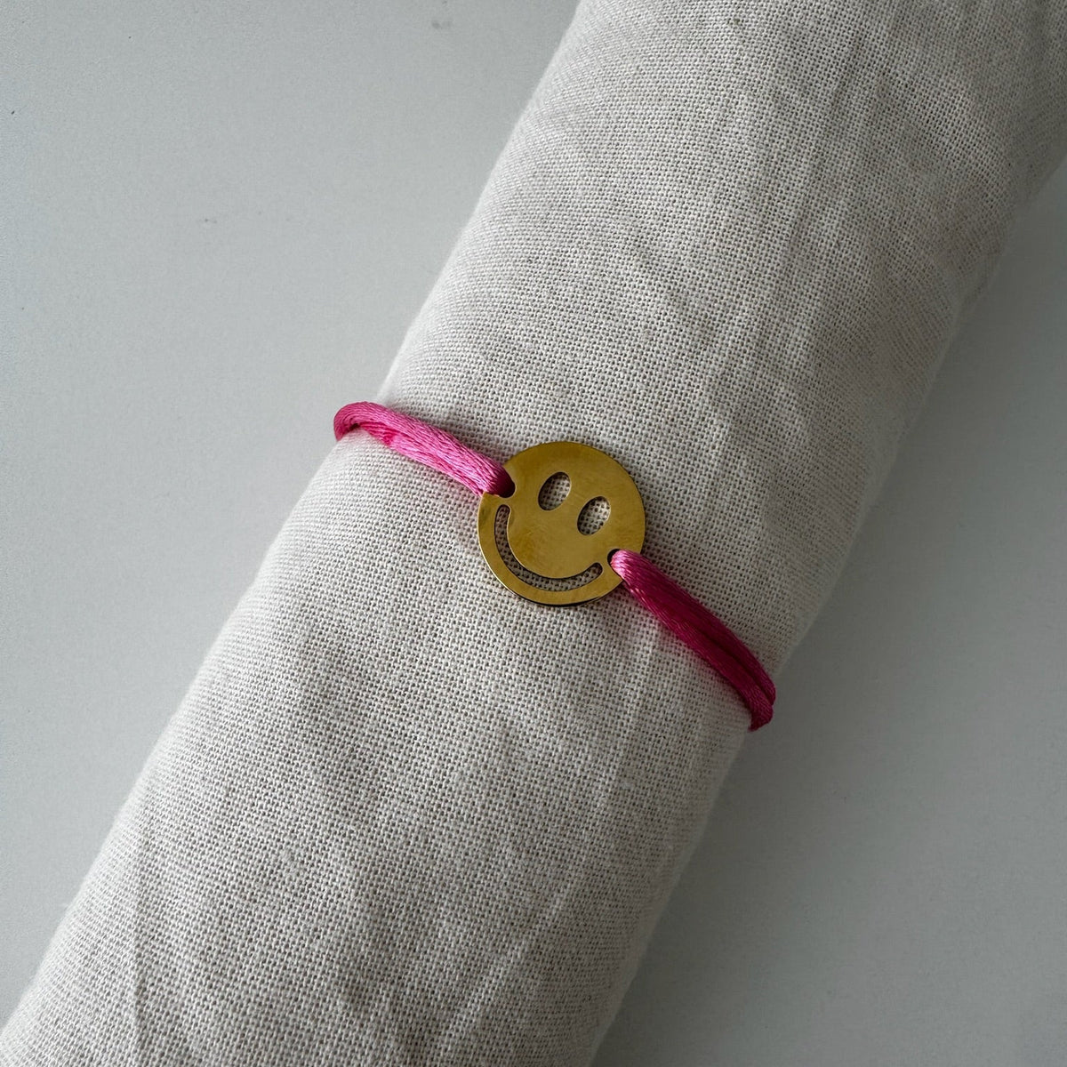 Mom smiley bracelet pink 